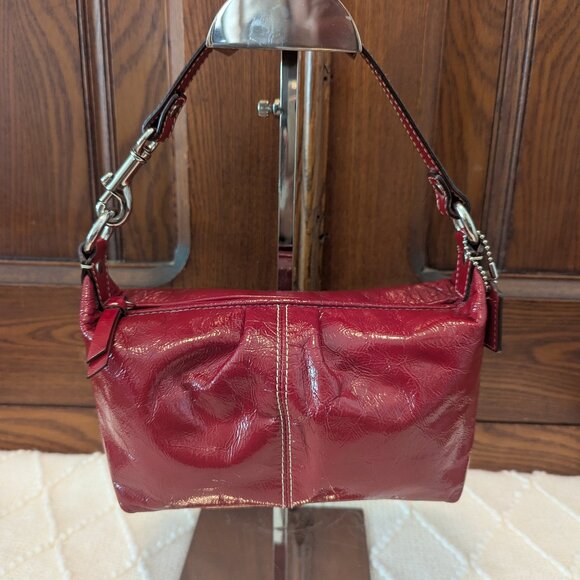 COACH Red Leather Y2K Demi mini bag - Picture 1 of 11